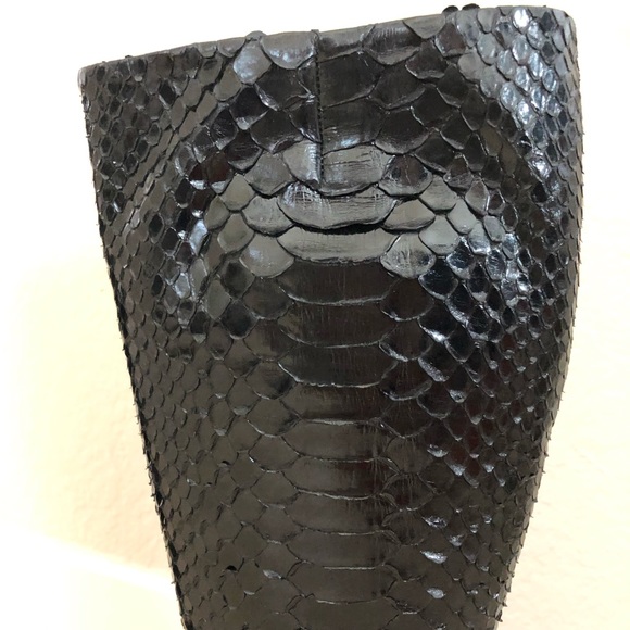 Massimo Dogana Genuine Black Python Boots - Picture 8 of 10